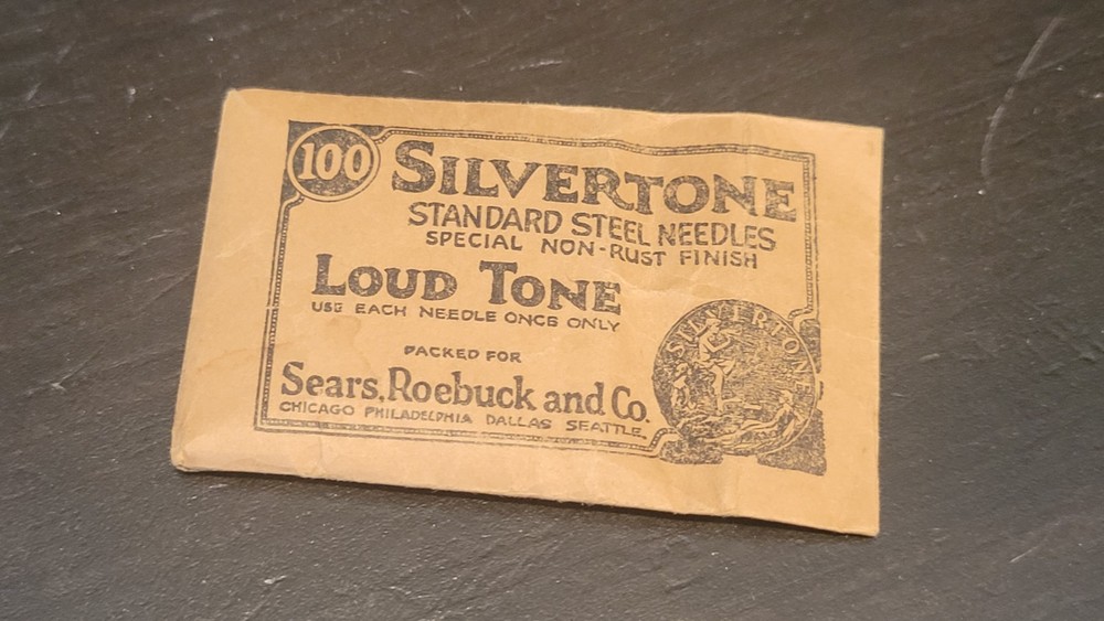 Gramophone phonograph needles Packet - Open - Sears Silvertone Loud