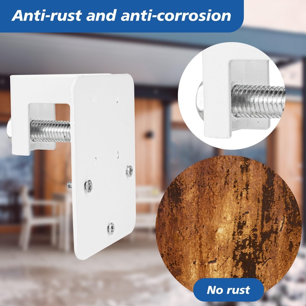 Gutter Mount Bracket for Eufy Security SoloCam S340 - Large, white