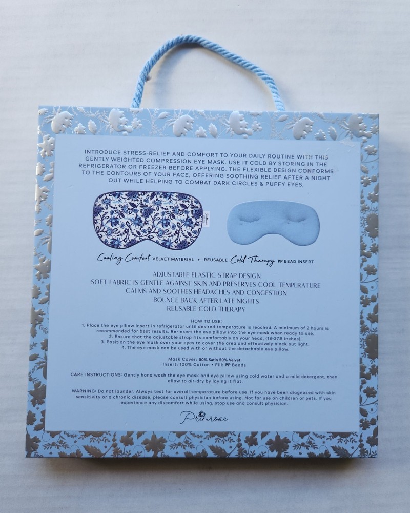 Therapeutic Compression Eye Mask with Removable Cooling PP Bead Insert