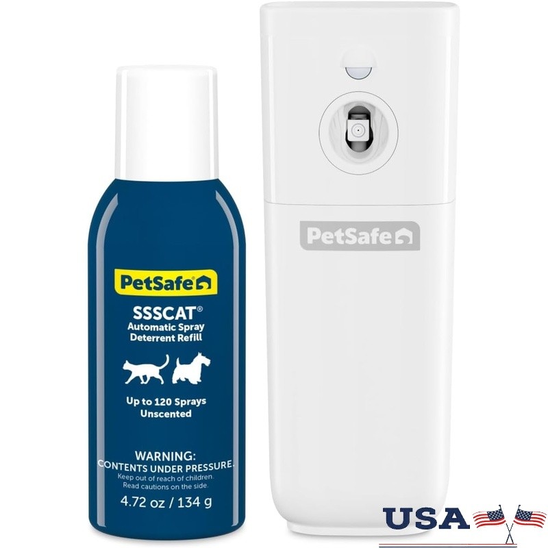 Automatic Pet Deterrent Spray Trainer Motion Sensor Safe Refillable Correction