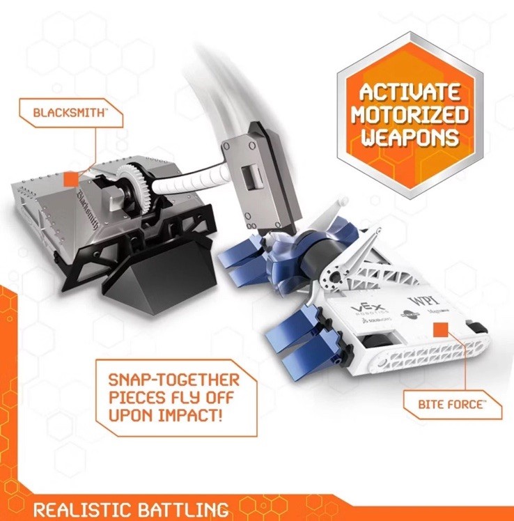 Hex Bots BattleBots ARENA 4.0 + BLACKSMITH & BITE FORCE R/C Robots