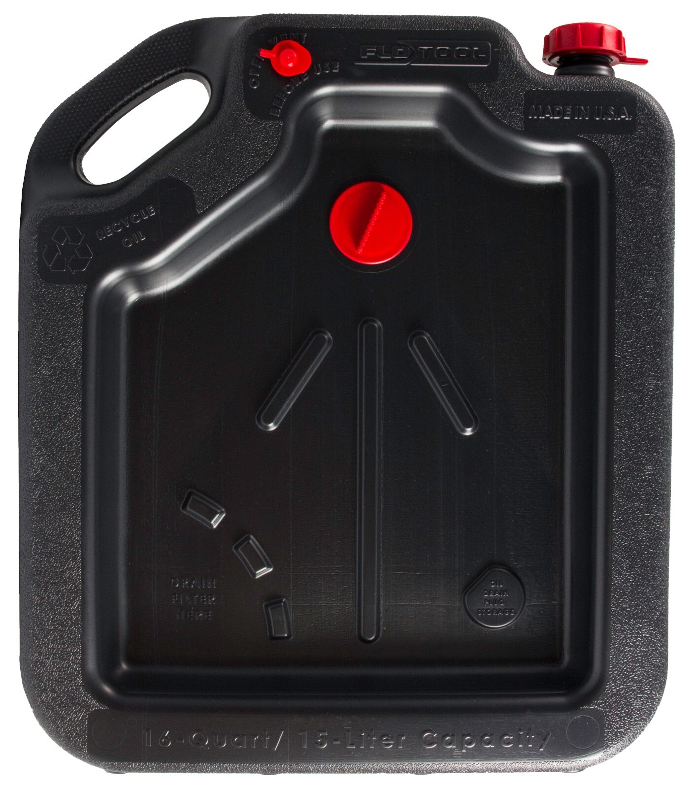 Oil Change Drain Container 16 Quart Large Pan leak-proof High Capacity Car Auto