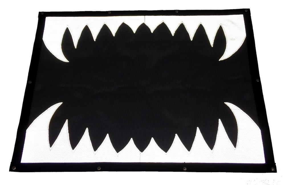Peterbilt 379 ext/Long hood Jaws Teeth Designer Bug Screen