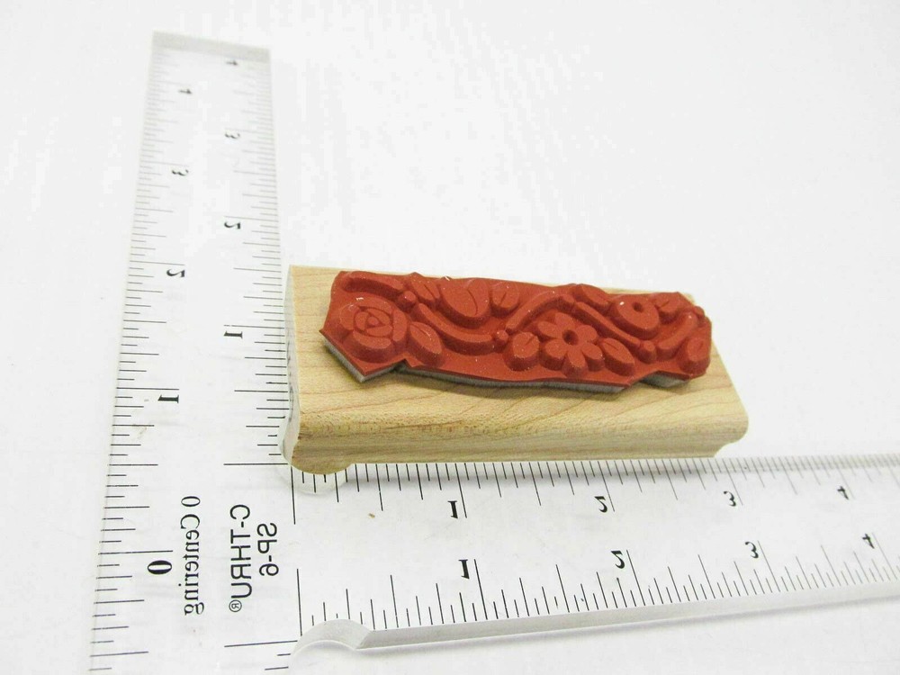 Flower Row Rubber Stamp - Stamp Set B314