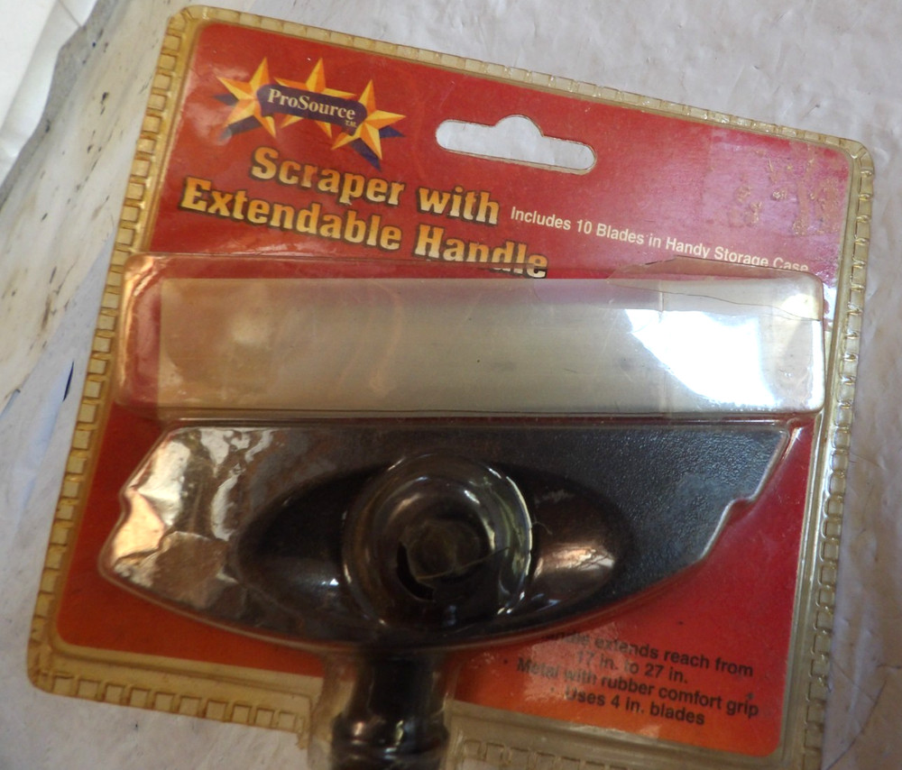 NEW 4" Extendable Scraper with 10 Replacement Blades NIP