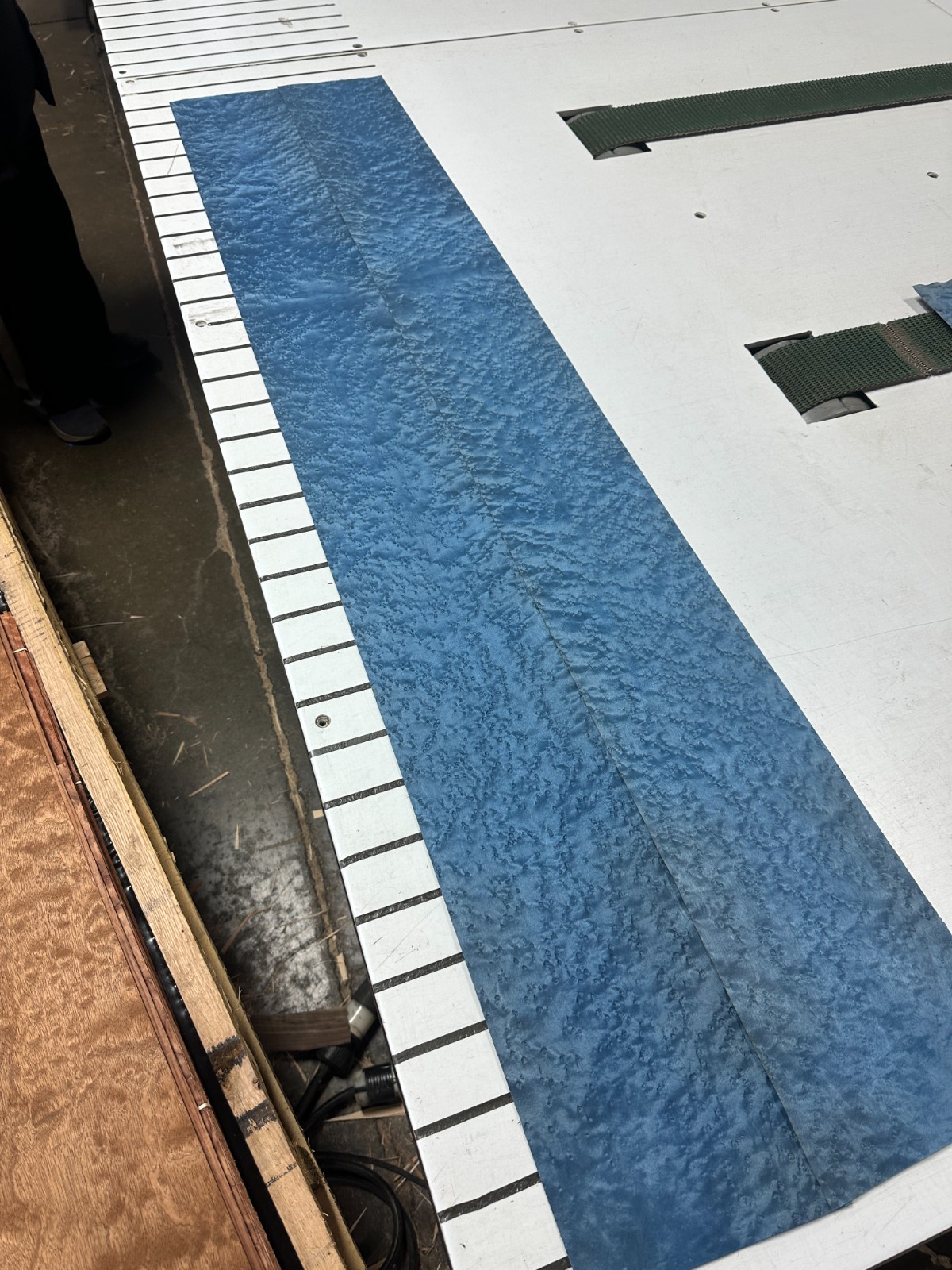 Blue Birdseye Raw Wood Veneer 2 sheets 61'' x 6'' 317M