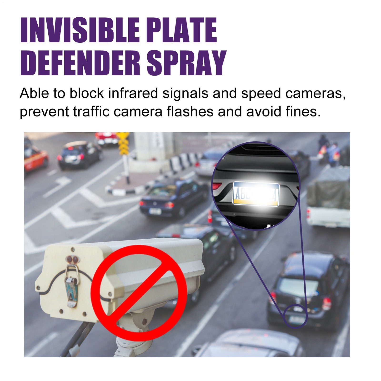 Invisible Plate Defender Licence Plate Invisible Defender Spray 30ml