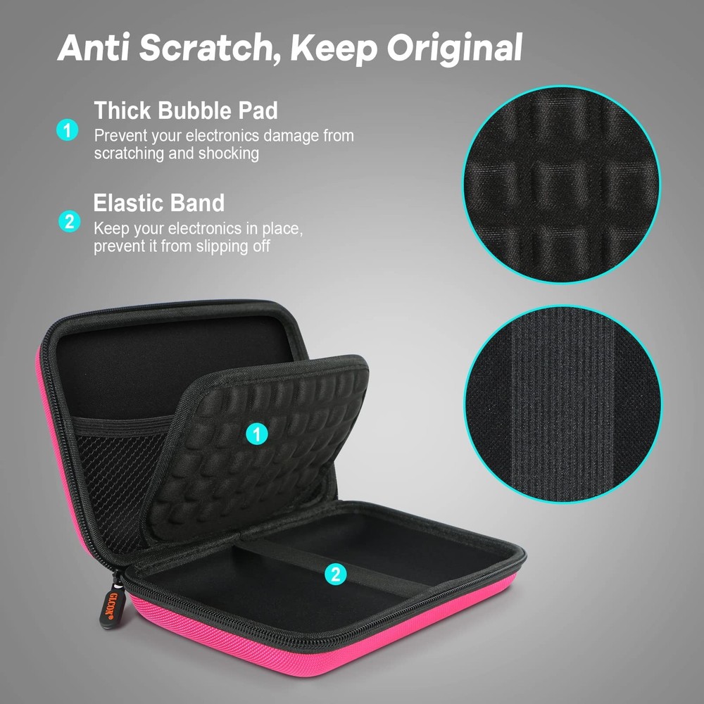 Electronics Tech Organizer Portable Travel Case - Hard Shell Protective Carry...