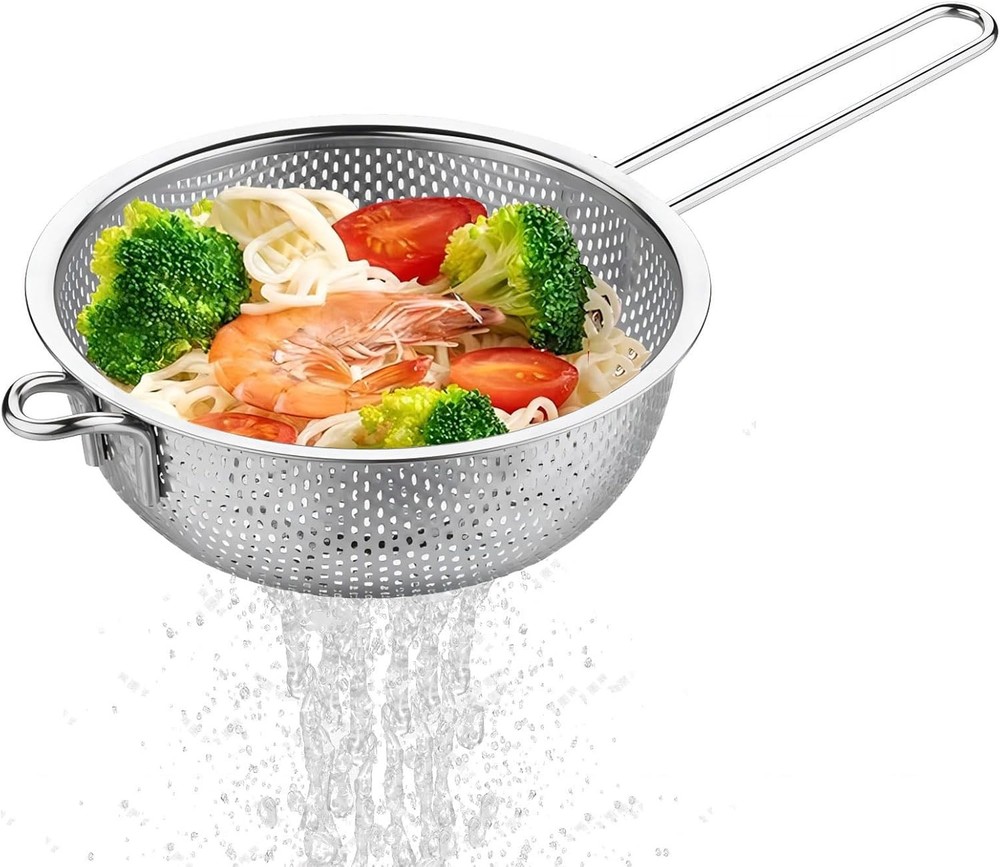 Fine Mesh Strainer and Colander for Kitchen with Handle,