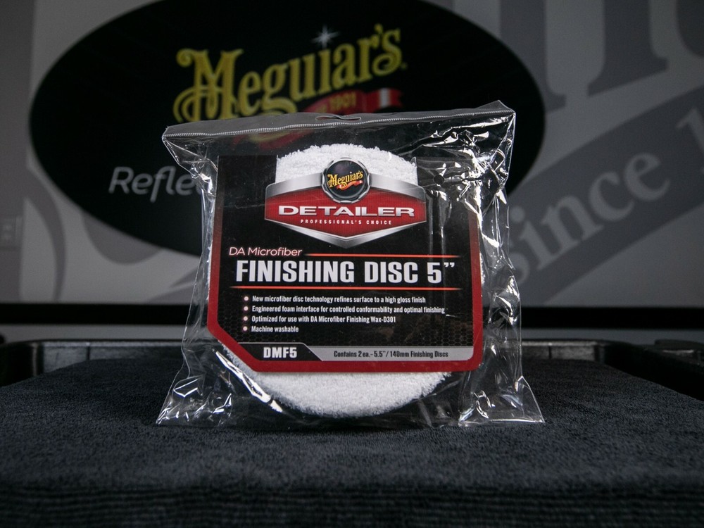 (2-pack) Meguiar's DMF5 DA Microfiber Finishing Disc Pad Washable & Reusable 5"