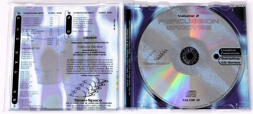 Zero-G Creative Essentials 2 Percussion Grooves Sample/Sound Library/Sampling CD