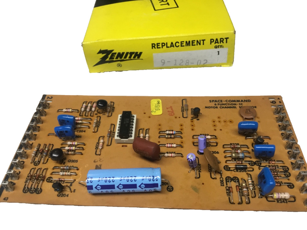 Zenith TV Space Command 6 Function IC Motor Channel Selector Part No 9-128-02
