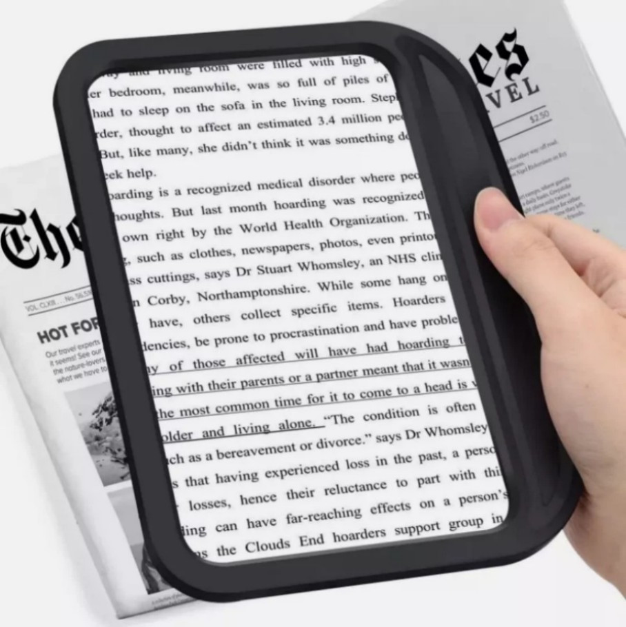 5X Full Page Magnifier Large Handheld Magnifying Glass for Low Visions USA*&*//
