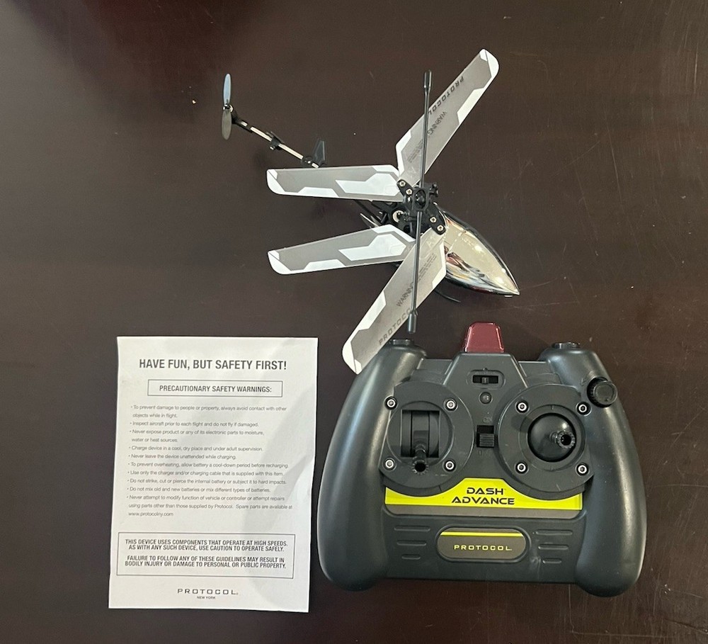 Protocol DASH Advance Helicopter 3.5 Ch Remote Control LED Tested Working