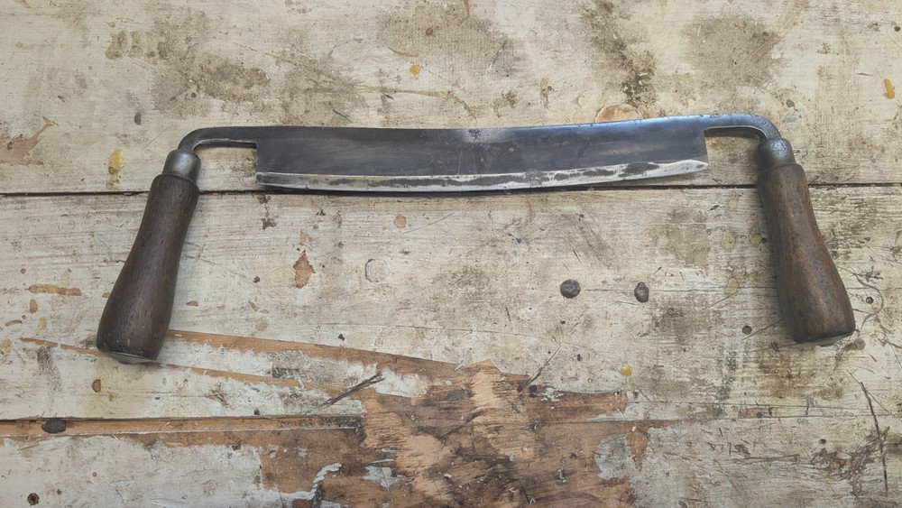 10" Drawknife with blacksmith marking 14" total