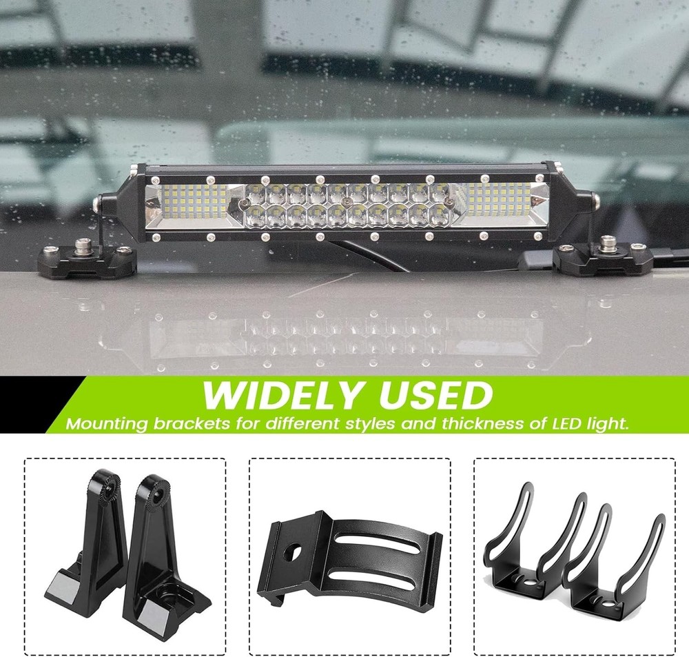 Ditch Light Brackets Hood Mount - 2PCS Universal Universal Ditch Light Brackets
