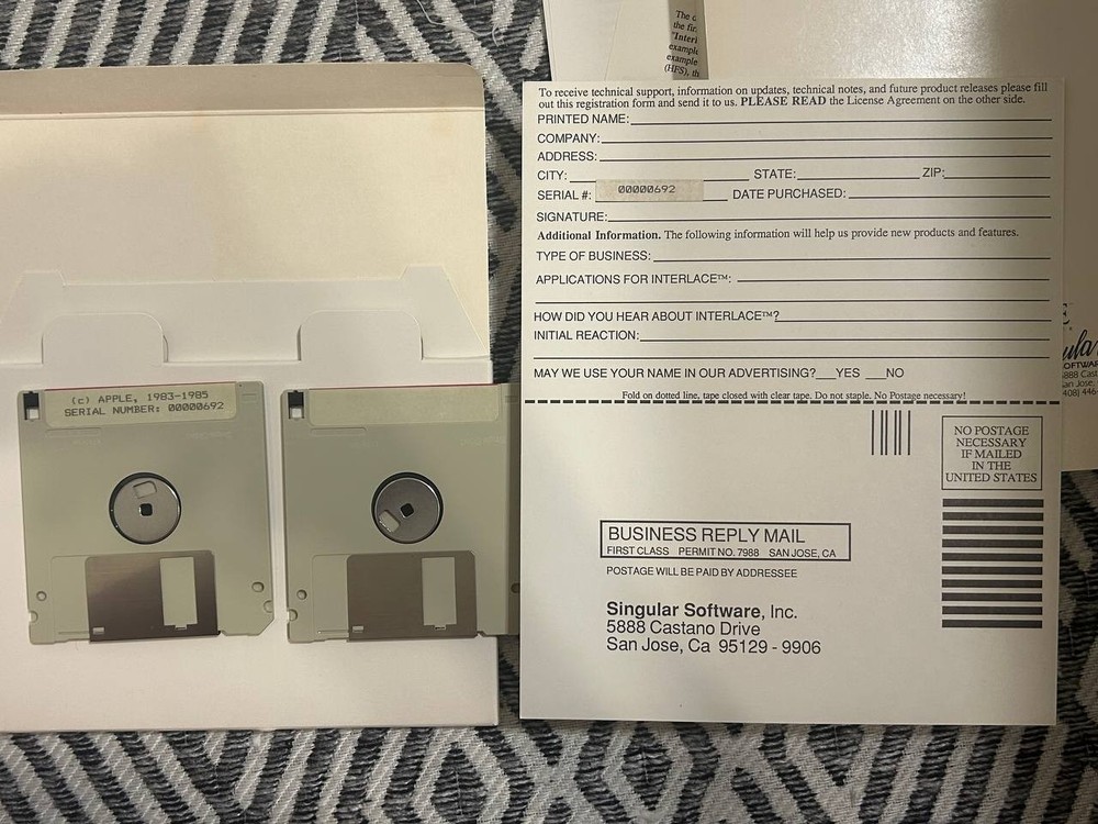 Interlace Information Manager Macintosh Software Complete Boxed w/ Disks