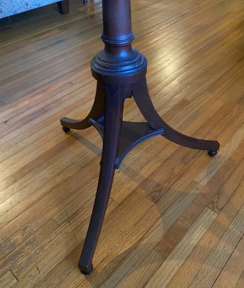 Antique Round Drum Pedestal Table
