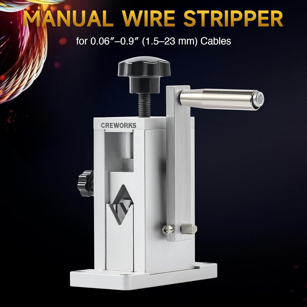 Wire Stripper Machine with Adjustable Feed Hole, Portable Cable Wire Strippin...