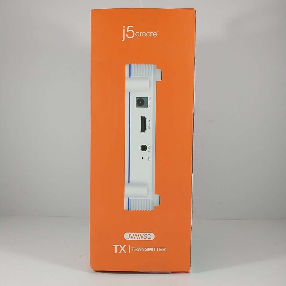 j5create JVAW52 Wireless Display HDMI Extender - White - New/Sealed