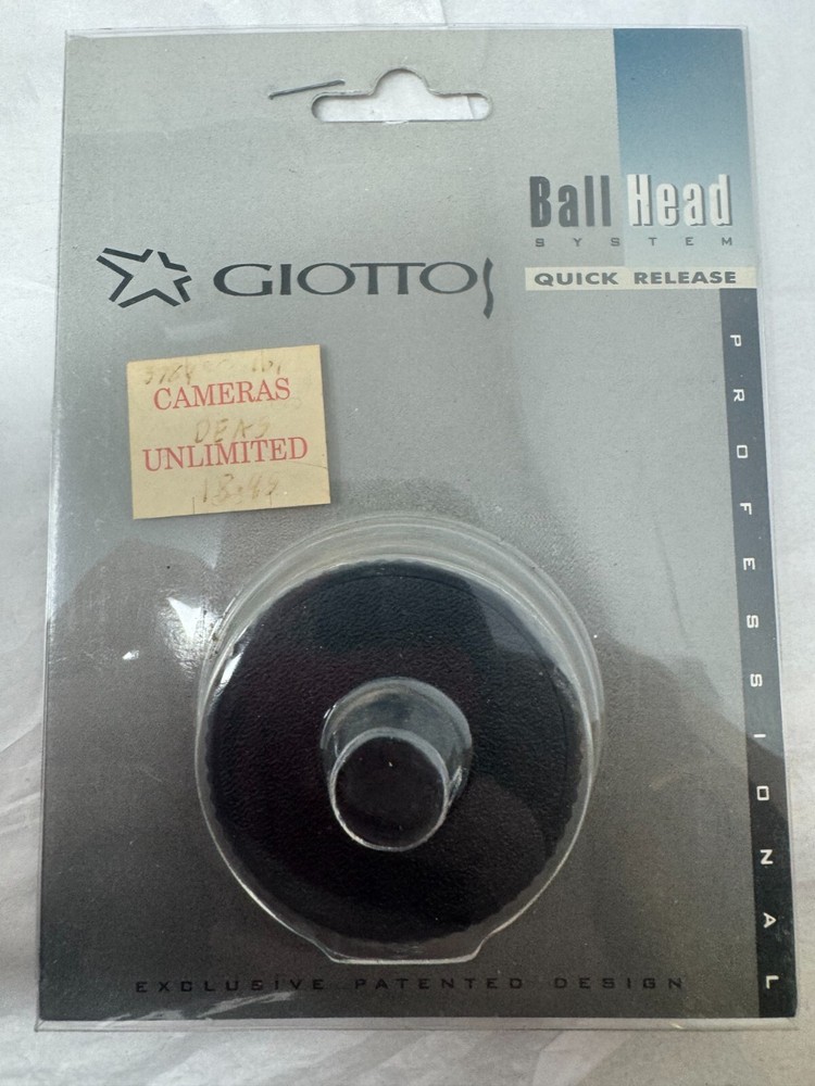 Giottos Quick Release Ball Head System Exclusive Patented Design New Old Stock
