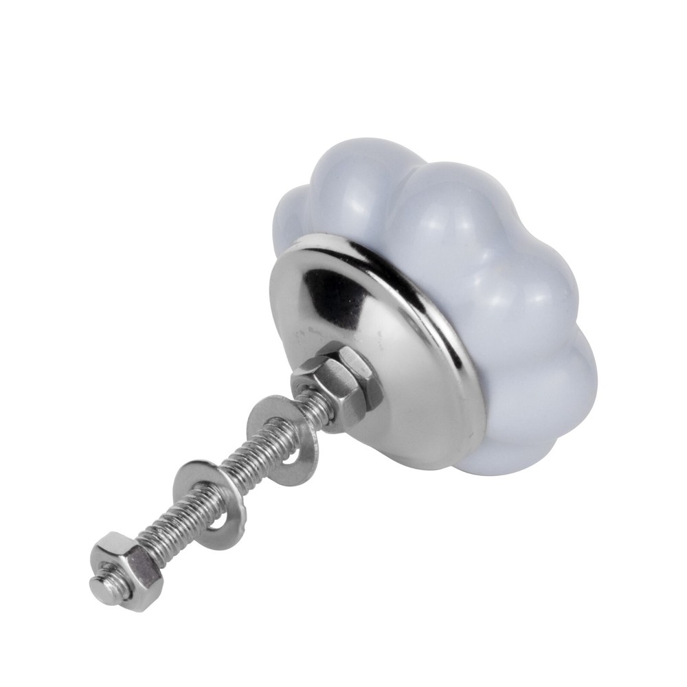 ⭐ Pumpkin Greyish Blue Ceramic Door Knobs Cabinets Cupboard Drawers Pulls Handle