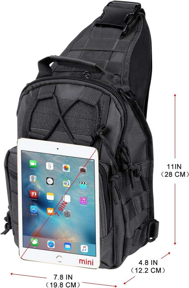 Compact and Versatile Tactical Sling Backpack - Perfect for School, Travel, Work