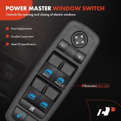 Master Power Window Switch Compatible with 2011 2012 2013 Dodge Durango, Dual