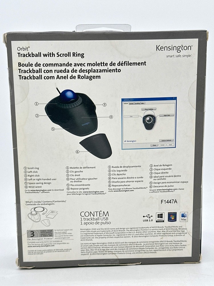 Orbit Trackball Mouse with Scroll Ring - New In Box