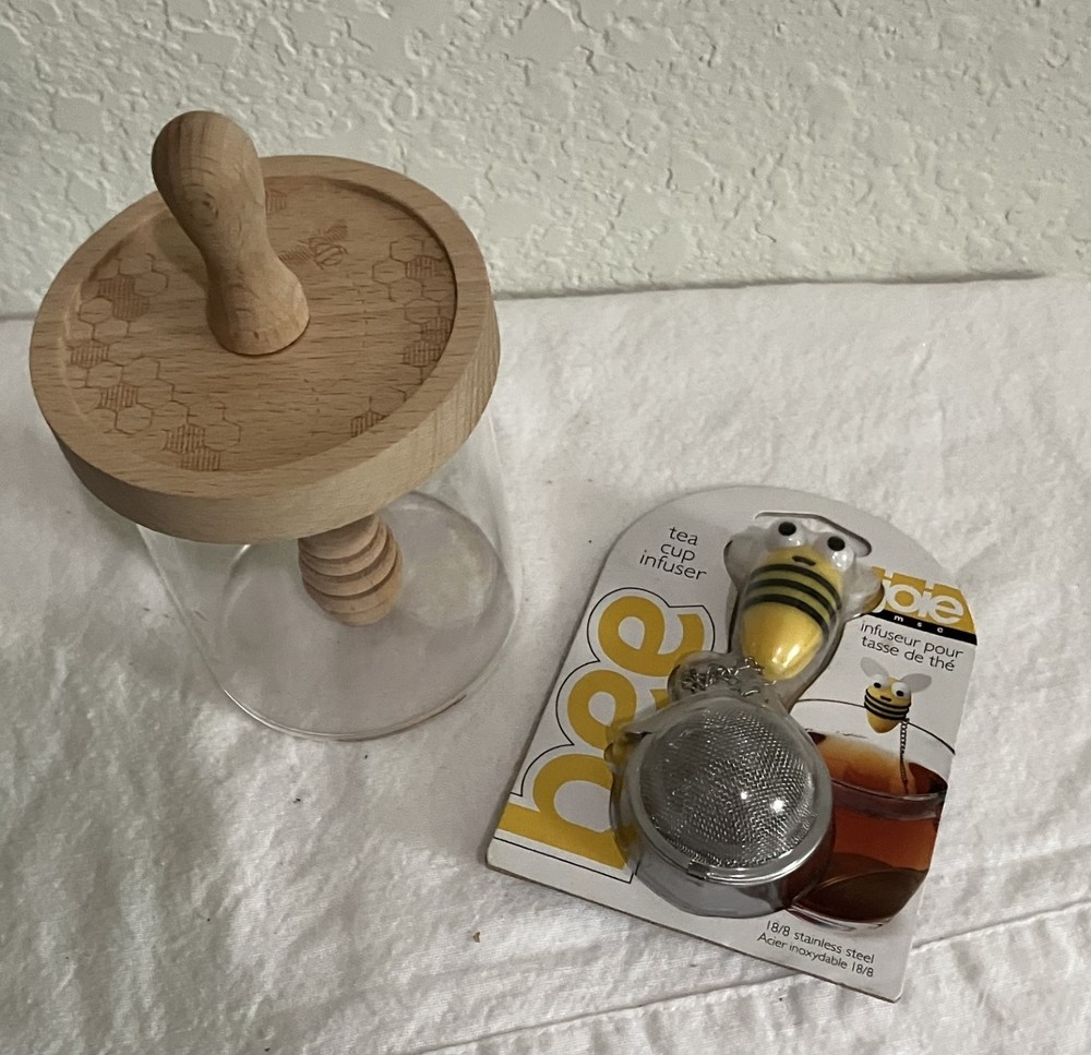 Bee Tea Steeper and Honey Jar