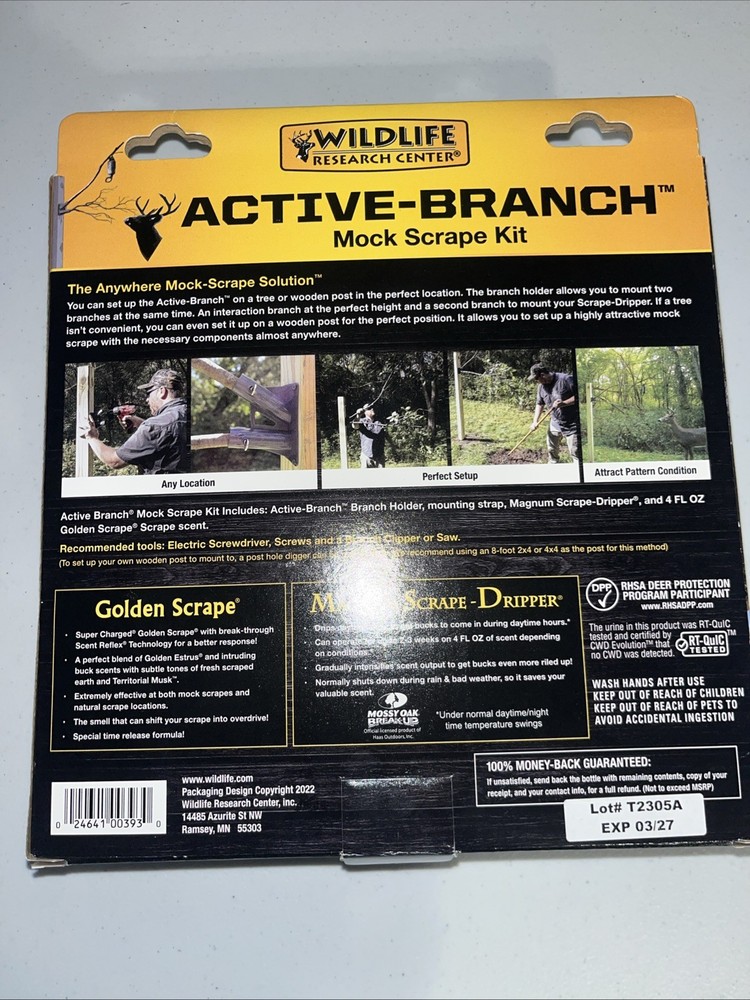 Wildlife Research Active Branch Mock Scrape Kit