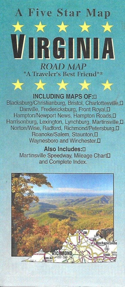 State Map of Virginia, by Five Star Maps