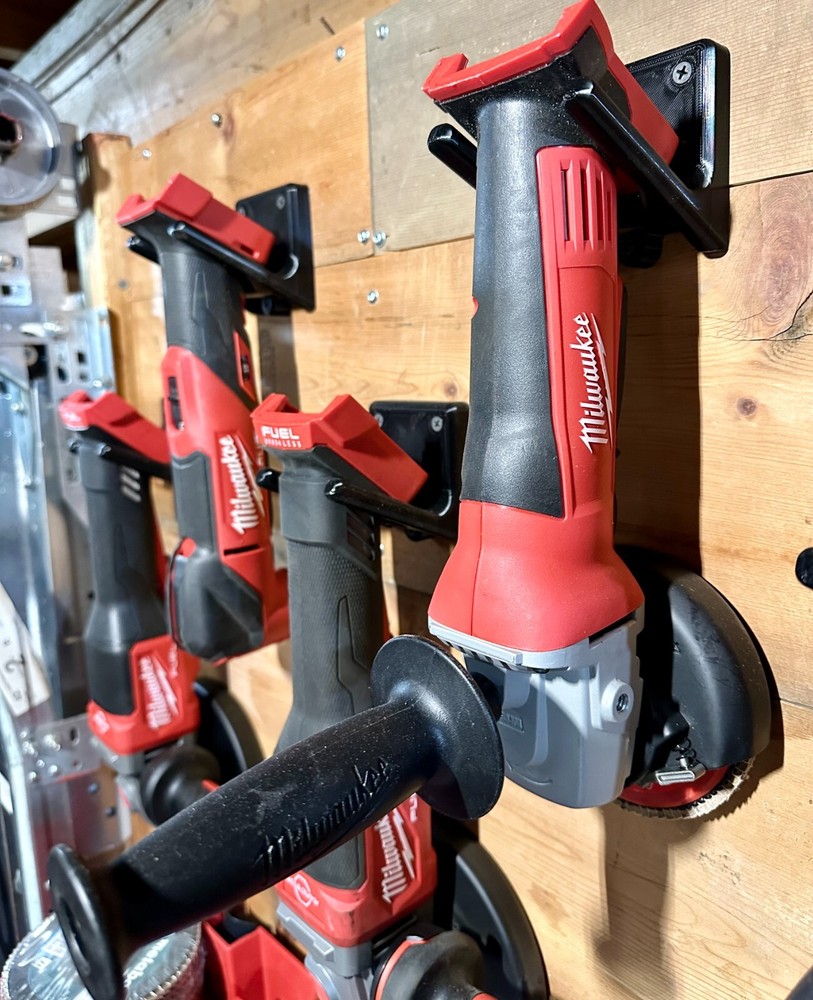 Milwaukee Grinder, End Grinder, Multitool Wall Mount 3D Printed red OR black