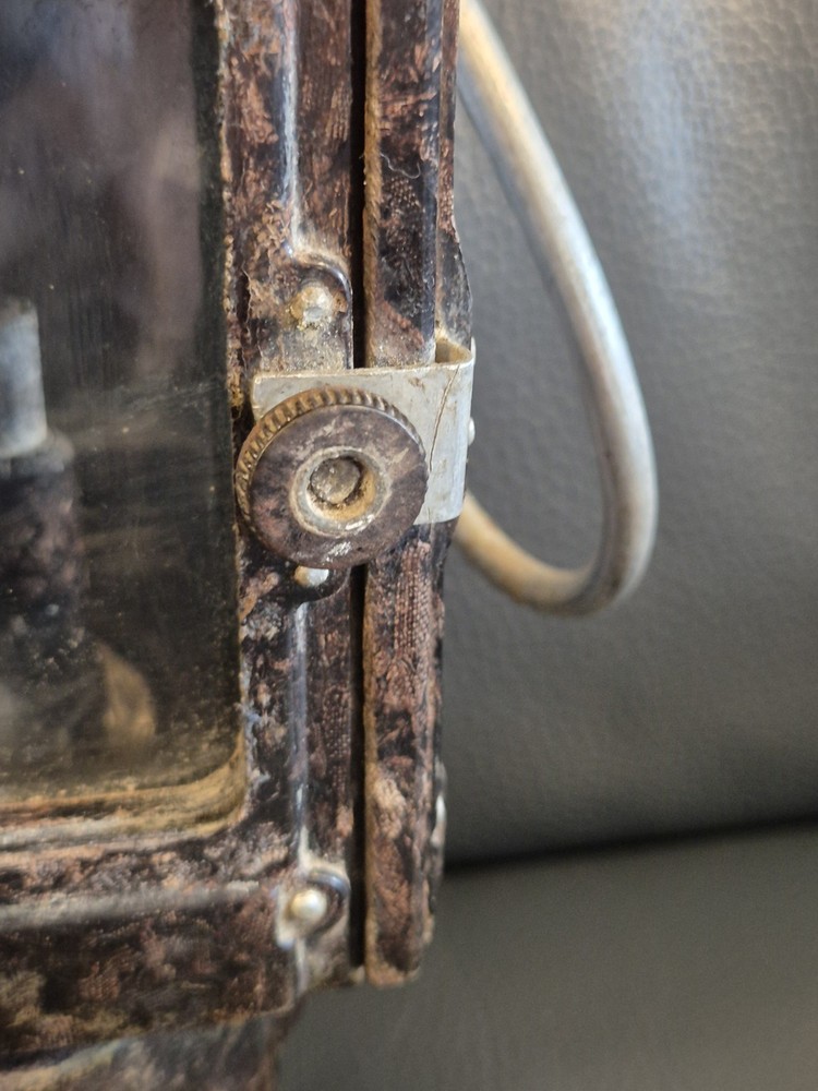 WW2 German Bakelite Lantern, good condition, with handle hook, stamps around