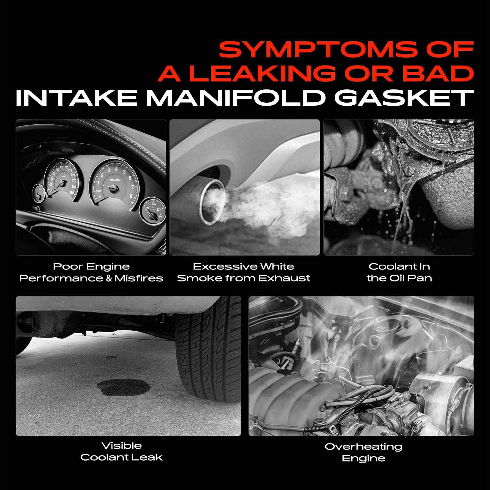 Upper Fuel Injection Plenum Gasket Set for Nissan Frontier 05-19 Pathfinder 4.0L