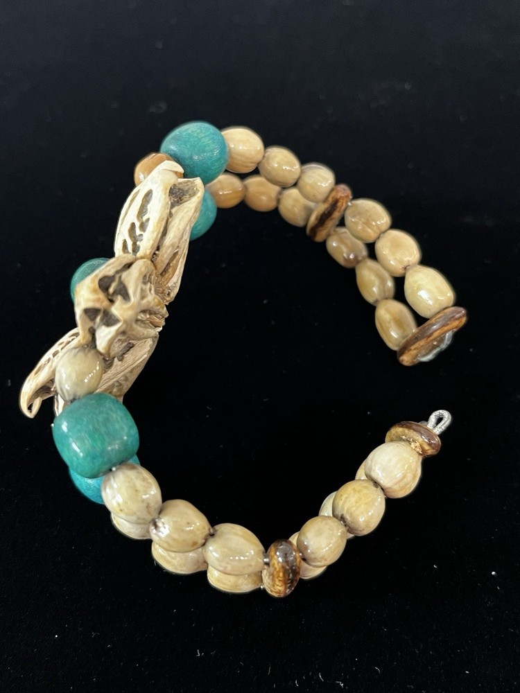 Shell Flower Wrap Cuff Bracelet Boho Retro Handmade