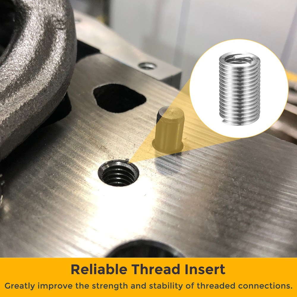 25pcs Wire Thread Inserts M5 x 0.8 x 3D Metric Helical Threaded Sleeve