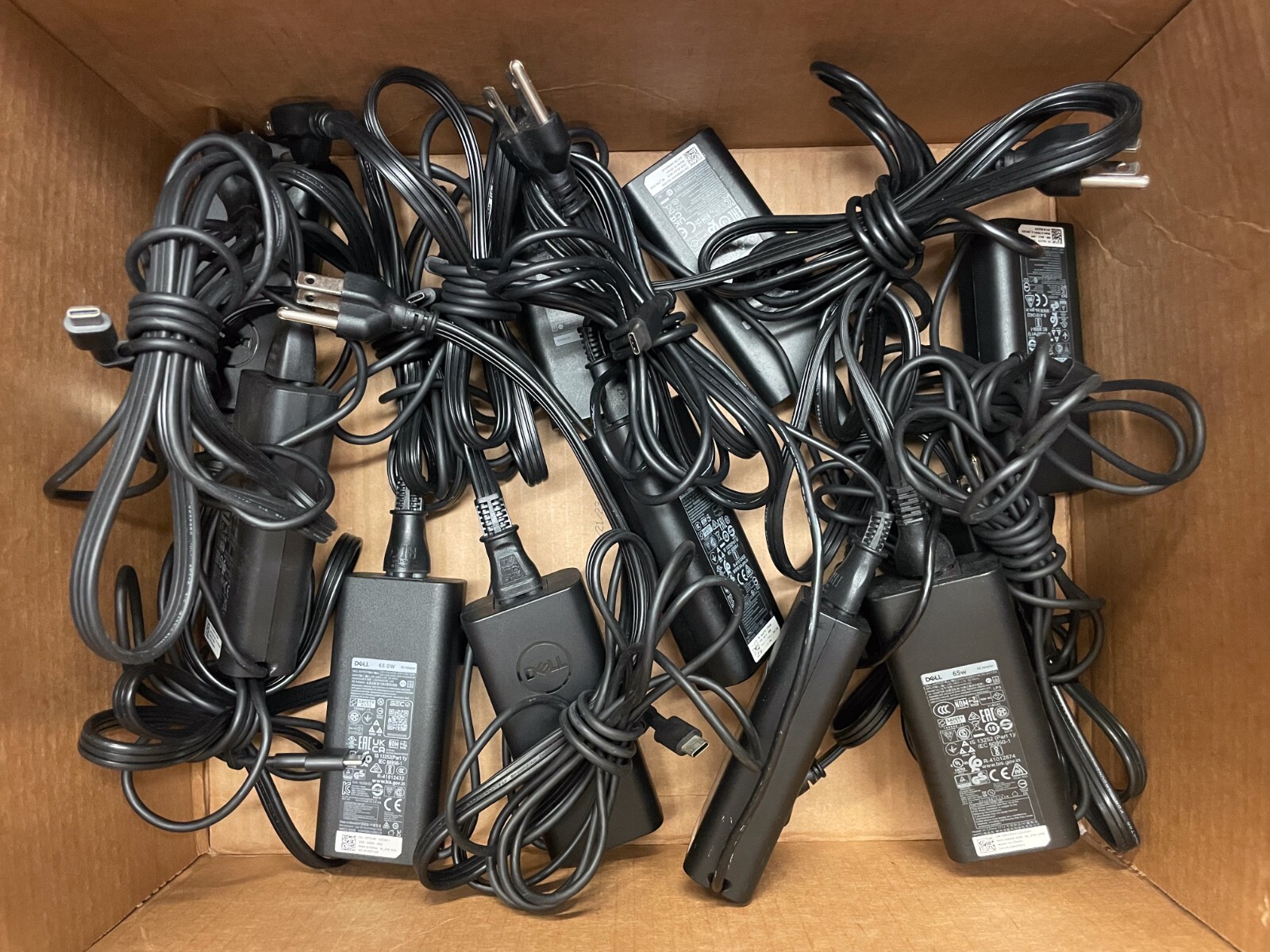 LOT x10 Dell 65W USB-C Power Adapter Chargers for Chromebook/Laptop etc TESTED