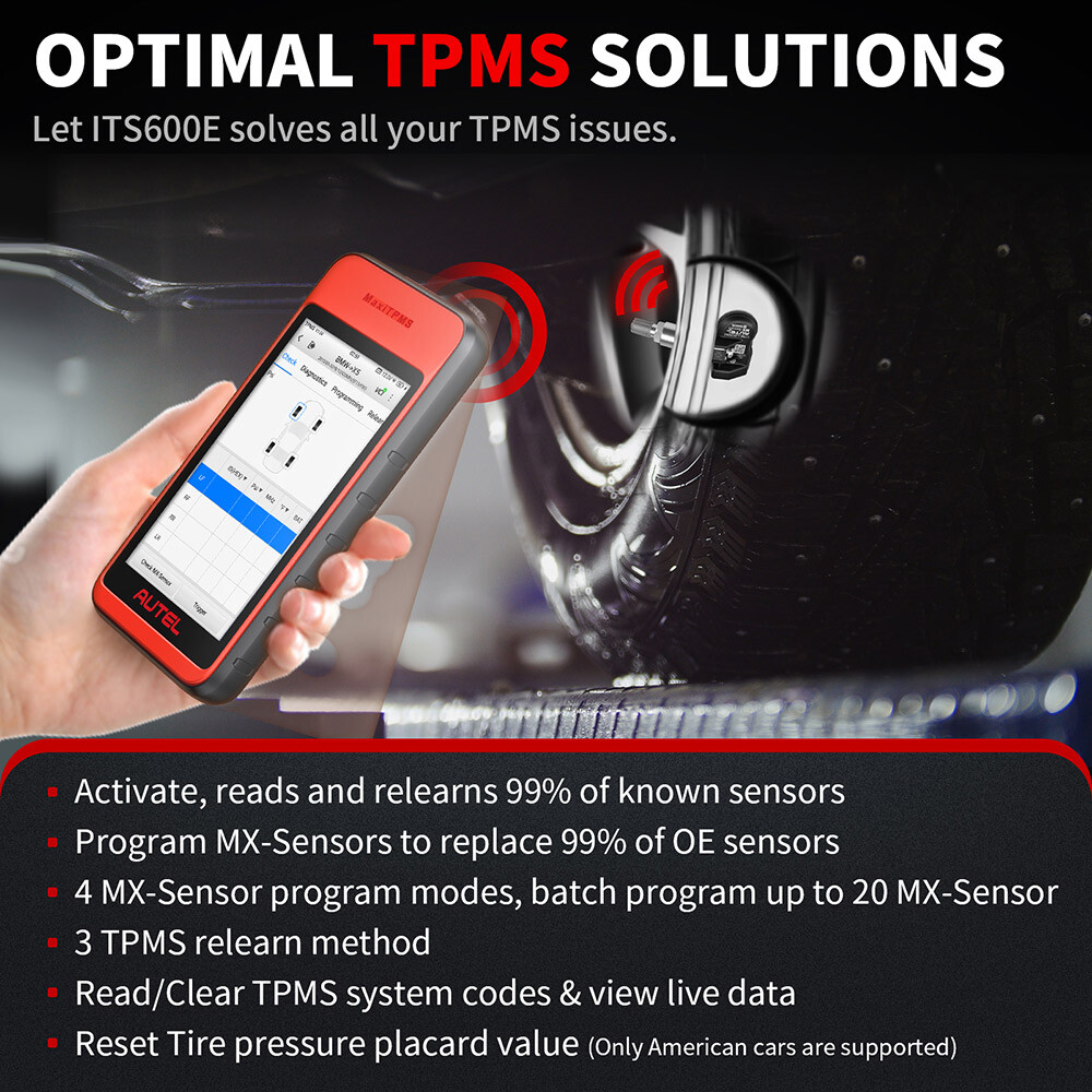 Autel MaxiTPMS ITS600E Pro Programming Tool , TPMS Relearn Activate Diagnostics
