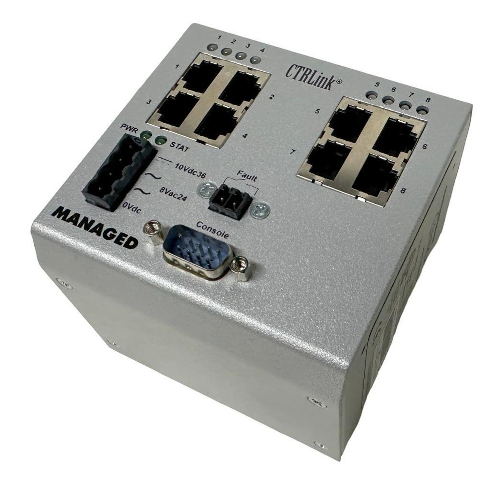 Contemporary Controls EICP8M-100T 8 Port Managed Ethernet Switch CTRLink