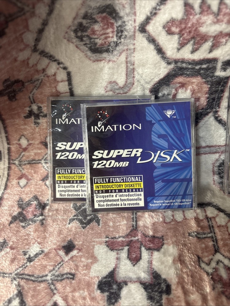 Imation SuperDisk 120MB Sealed 7 Tools Kit Introductory Diskette 2 Sealed Lot 9