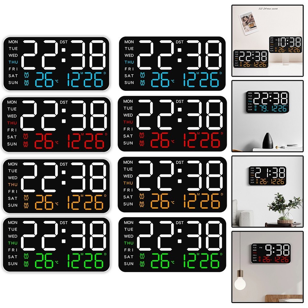 Modern Electronic Alarm Clock with Comprehensive Display and Flexible Setup