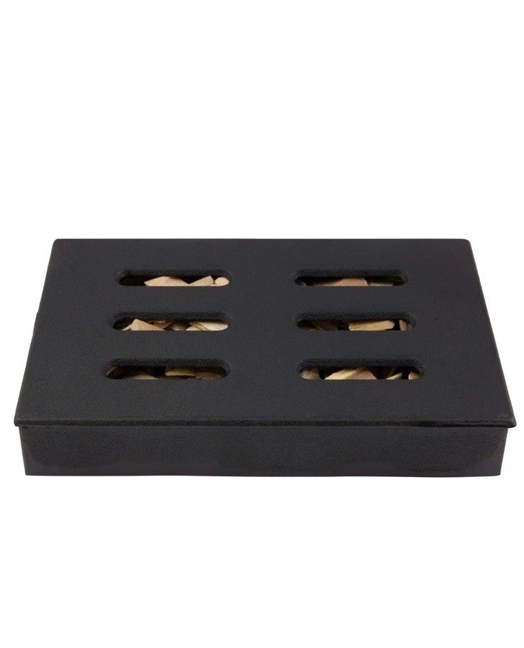 Char-Broil Cast Iron Smoker Box Gas Charcoal Grills wood Chips Flavor electric