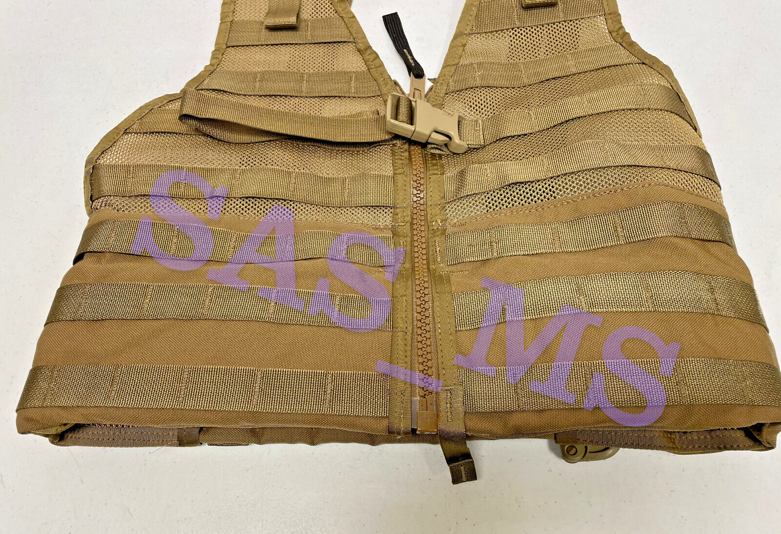 USMC MOLLE II MARPAT FLC FIGHTING LOAD CARRIER VEST COYOTE BROWN ZIPPERED NIP