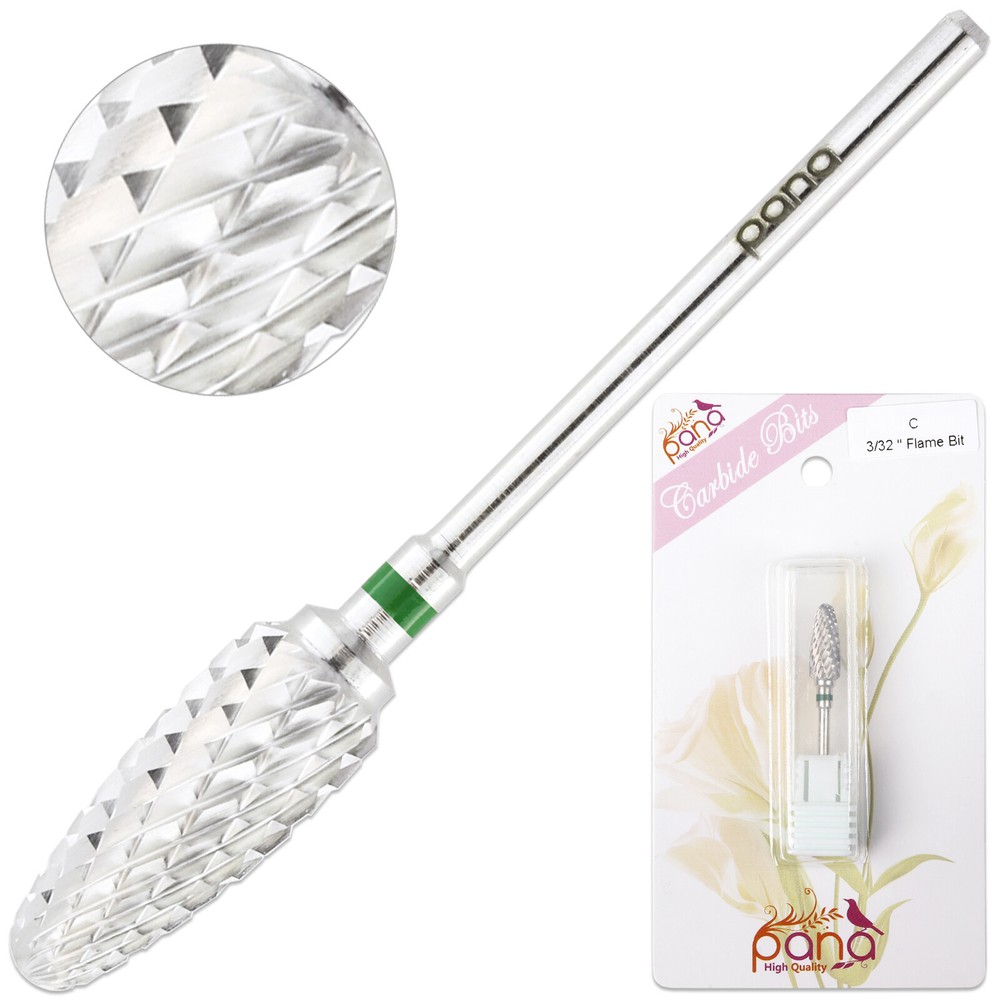 Professional Silver Flame Nail Drill Bit Coarse Grit