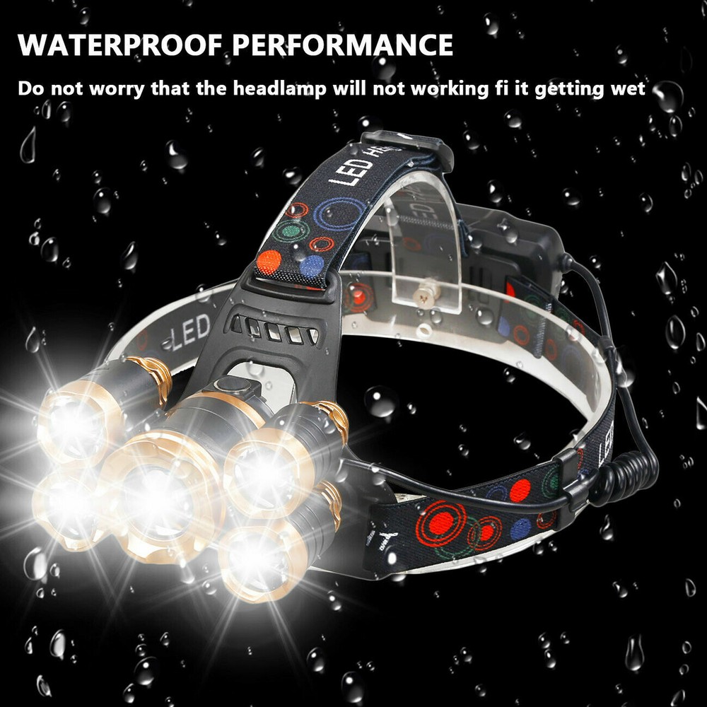 Super-bright 5 LED Headlamp Headlight Flashlight Head Torch Lamp