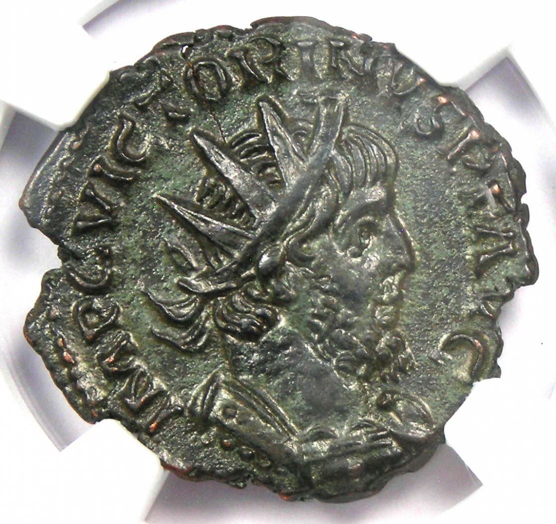 Romano Gallic Victorinus BI Double Denarius Coin 269-271 AD - Certified NGC AU