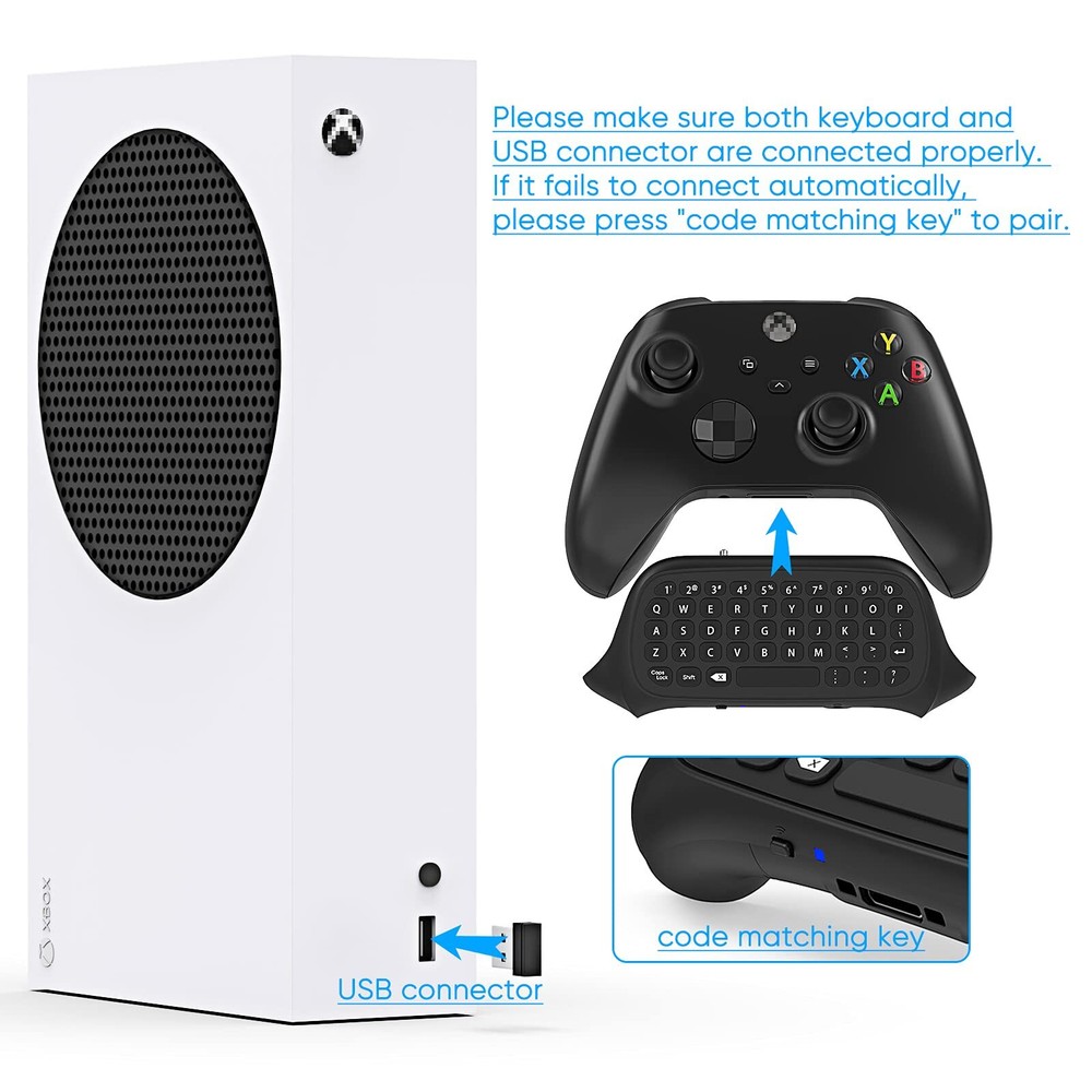 Keyboard for Xbox Series X/S Controller for Xbox One/S/Controller Gamepad 2.4...