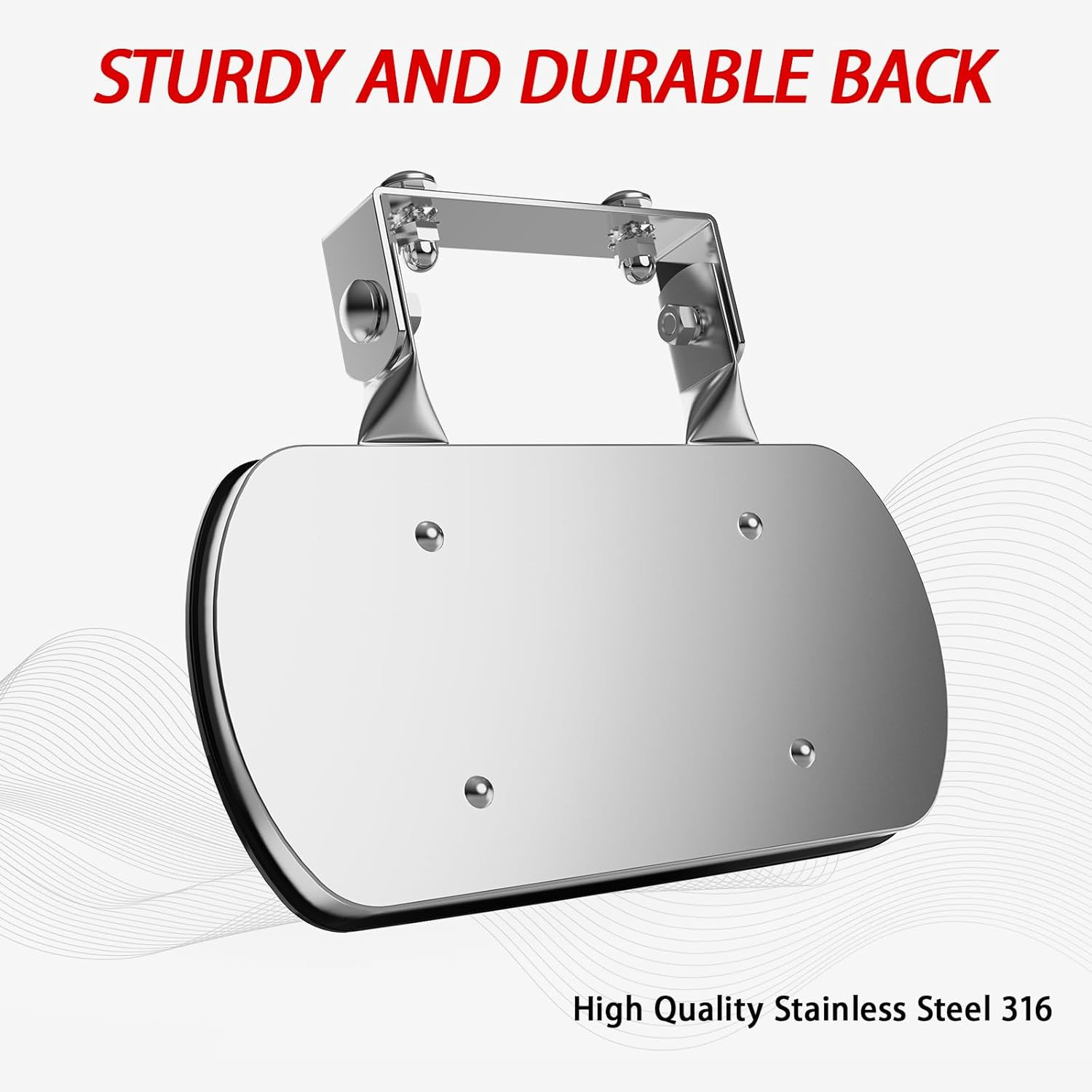 Tractor Mirror, Stainless Steel Rearview and Side Mirror for Tractors, Forklifts