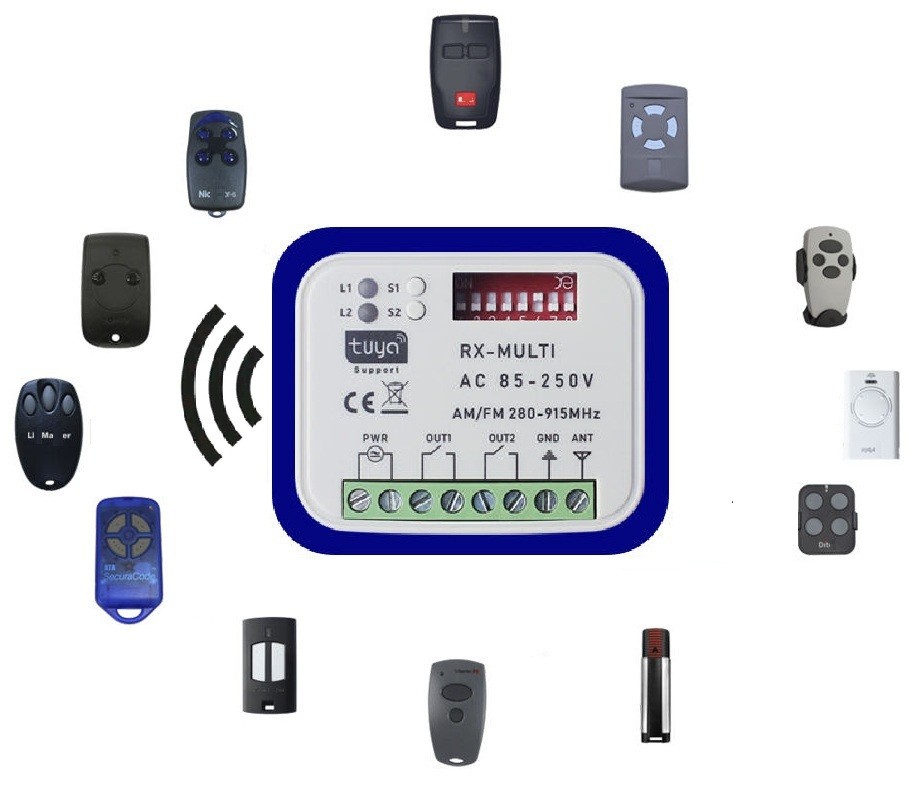 WIFI RECEIVER UNIVERSAL RADIO CONTROL UNIT Automatic Gate APP Alexa Google